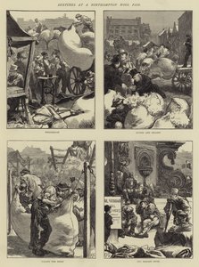 Croquis à une foire de laine de Northampton